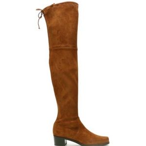 Stuart Weitzman Midland Walnut Suede boots in box, size 7.5